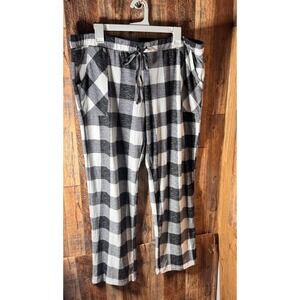 Lucky Brand Womens XL/XG Pajama Pants Plaid‎ Lounge Sleepwear Black White